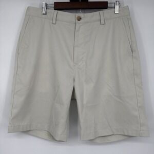 Vineyard Vines Links Shorts Men 34 Beige Performance Wicking Golf Anti Slip